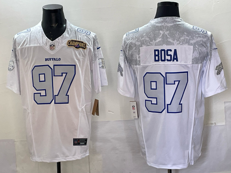 Men Buffalo Bills #97 Bosa Nike White 2025 Rivalries Collection Limited NFL Jersey 004